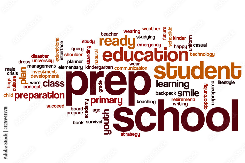 Prep school word cloud