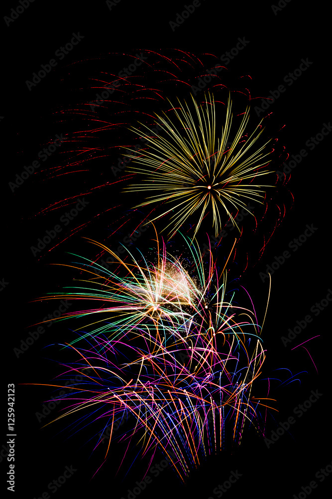 Fireworks Display Dark Black Night Fireworks Display Dark Black Night