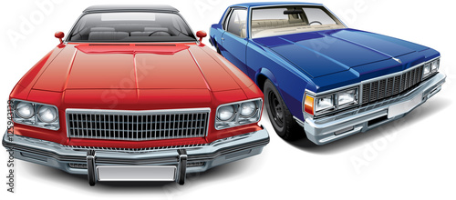 Two American vintage automobiles