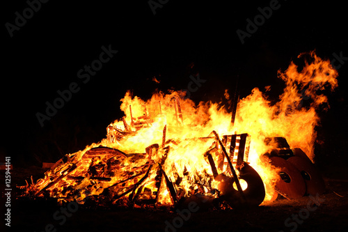 Night campfire. Guy Fawkes Night (Bonfire Night) is a celebratio