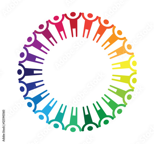 People Holding Hands Illustration