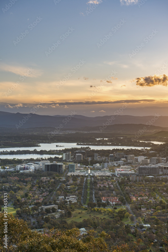 View of Canberra city