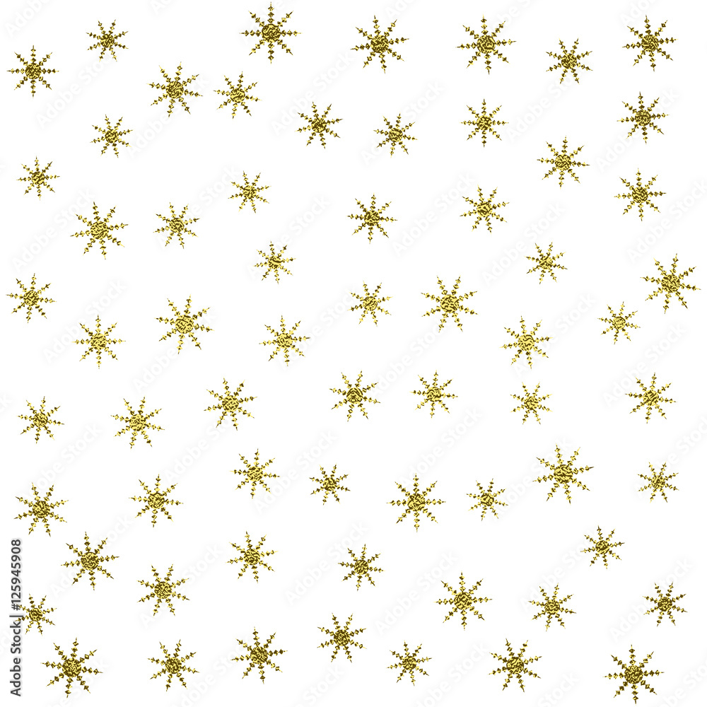 Gold glittering snowflakes seamless pattern on black Gold glittering snowflakes seamless pattern on black