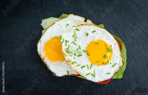 Sandwich with fried Eggs