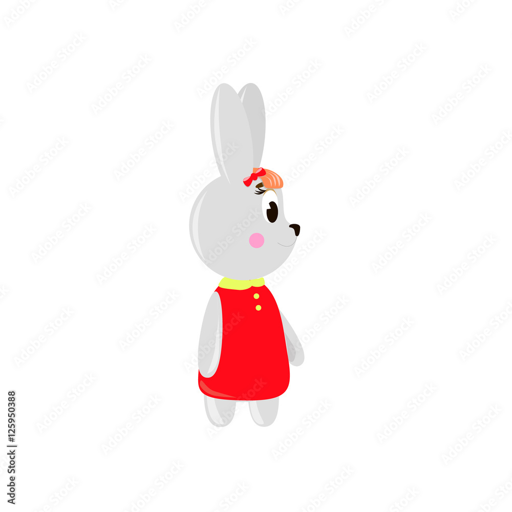 Сute cartoon Rabbit on a white background, can be used for wallpaper, design, card, invitation. Сute cartoon Rabbit on a white background, can be used for wallpaper, design, card, invitation.