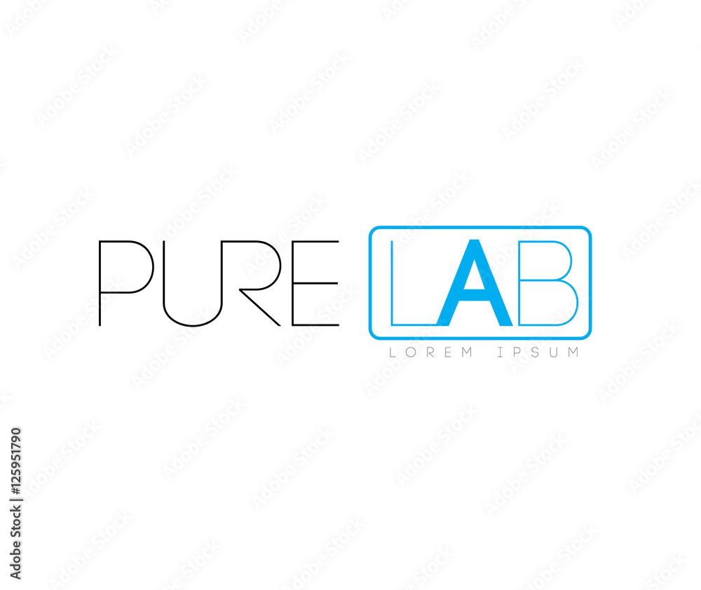 Pure Lab Concept Logo Design Pure Lab Concept Logo Design