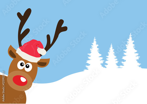Funny Reindeer Vector