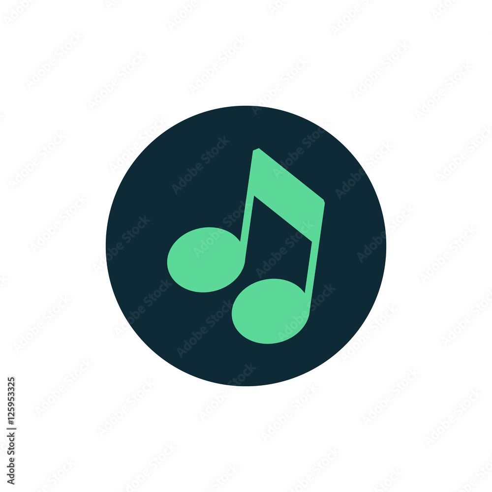 Musical note icon vector, clip art. Also useful as logo, circle app icon, web UI element, symbol, graphic image, sign, silhouette and illustration. Musical note icon vector, clip art. Also useful as logo, circle app icon, web UI element, symbol, graphic image, sign, silhouette and illustration.