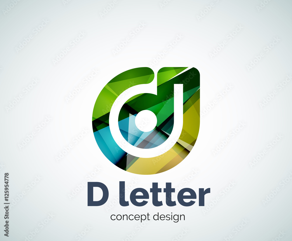 Vector D letter concept logo template