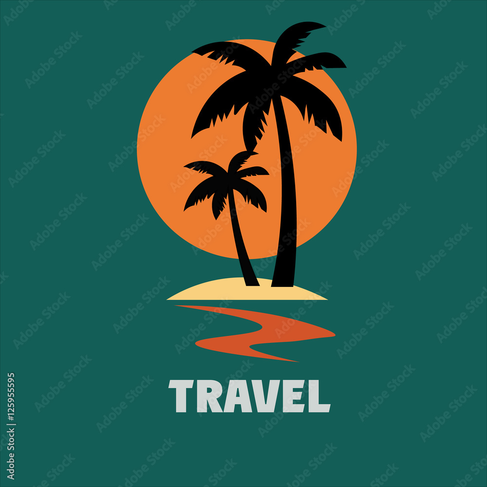 Fototapeta premium Travel logo design template.