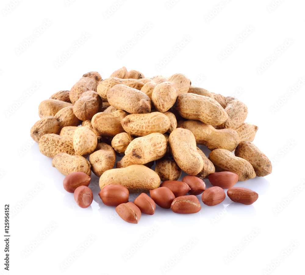 peanuts isolated on white background peanuts isolated on white background