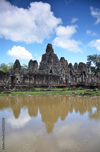 Ancient Bayon Temple At Angkor Wat, Siem Reap, Cambodia