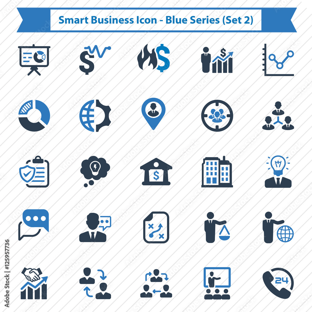 Smart Business Icons - Blue Series (Set 2) Smart Business Icons - Blue Series (Set 2)