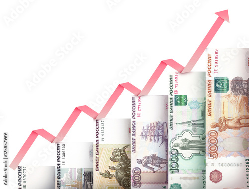 Money growth graph photo