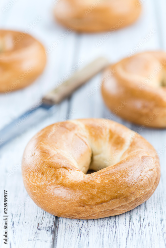 Plain Bagel (selective focus) Plain Bagel (selective focus)