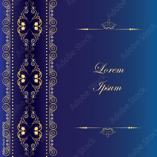 Elegant Background with ornamental Border and place for your text.