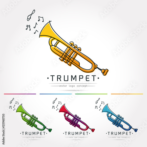 trumpet logo vector