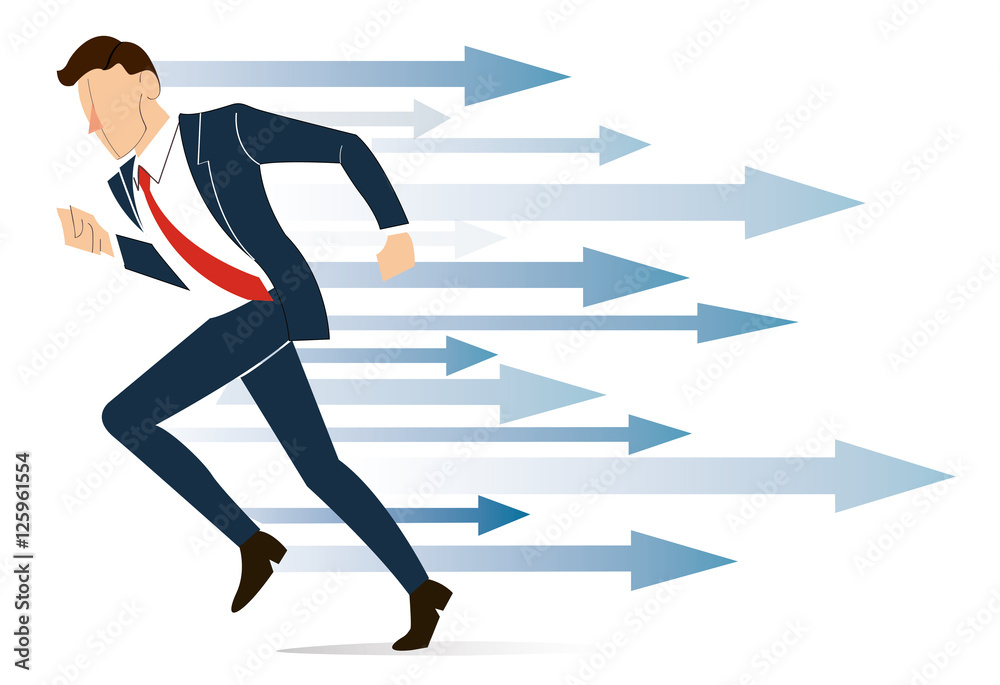 running businessman vector illustration running businessman vector illustration