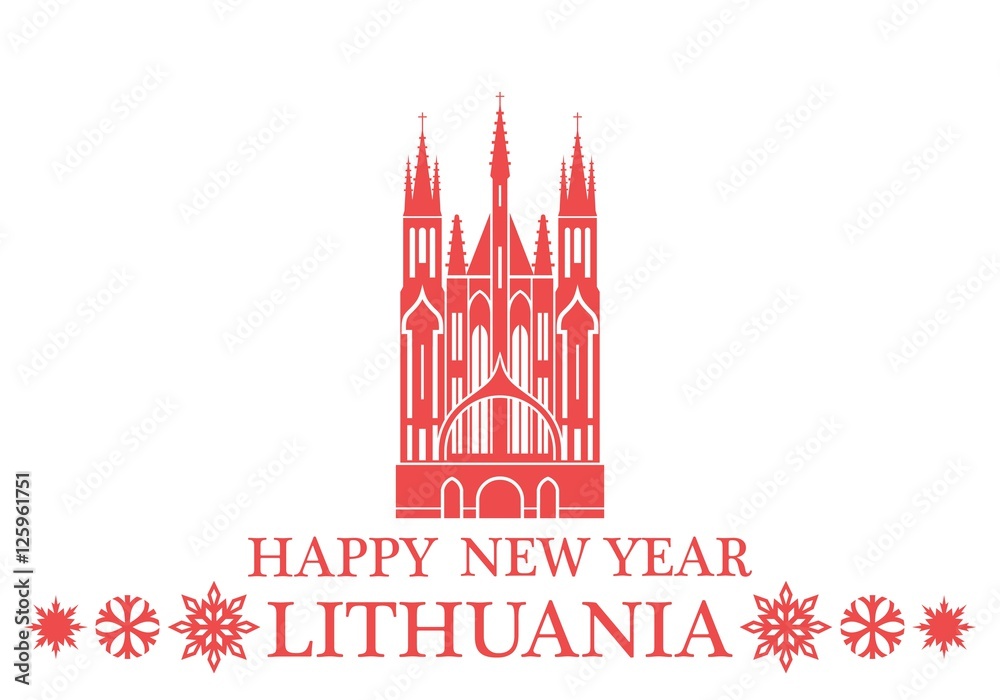 Obraz premium Happy New Year Lithuania