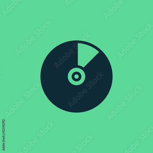 Vinyl icon vector, clip art. Also useful as logo, web UI element, symbol, graphic image, silhouette and illustration.