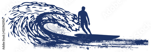 surfer riding pipeline wave