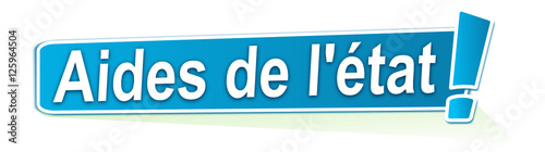 aides de l'état sur étiquette bleue