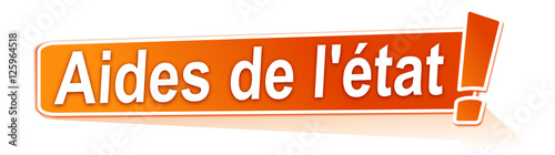 aides de l'état sur étiquette orange
