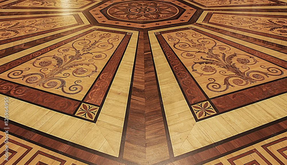 Paul, lined of beautiful, old wooden parquet.