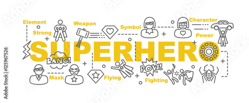 superhero vector banner