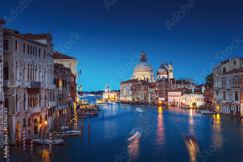 Canal Grande sunset of Accademia's bridge. Venice, Italy. Veneti © dell