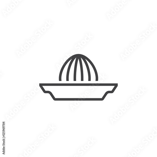 Citrus squeezer line icon, Juice Extractor outline vector sign, linear pictogram isolated on white. logo illustration