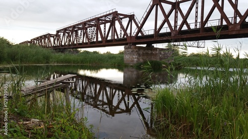 Bridge and lake.