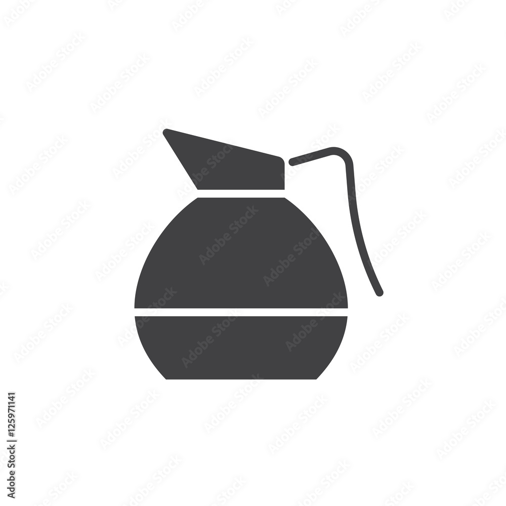 Coffee Decanter icon vector, solid flat sign, pictogram isolated on white, logo illustration Coffee Decanter icon vector, solid flat sign, pictogram isolated on white, logo illustration