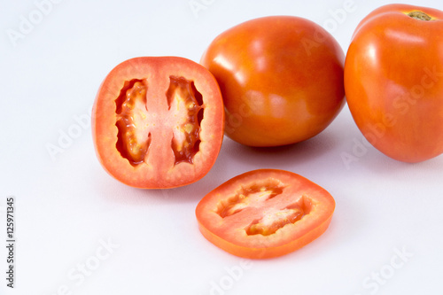 Tomato isolated on white.