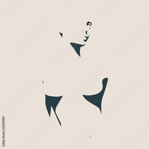 Sexy women silhouettes. Fashion mannequin isolated. Female figure posing.