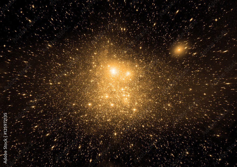 Stars, dust and gas nebula in a far galaxy Stars, dust and gas nebula in a far galaxy