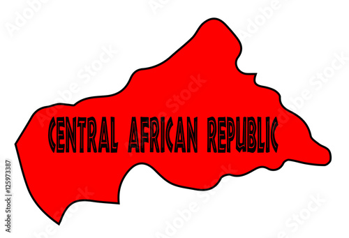 Central African Republic Silhouette Map