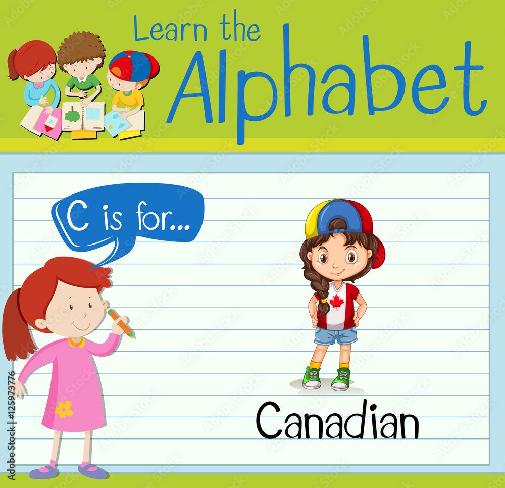 Flashcard letter C is for Canadian Flashcard letter C is for Canadian