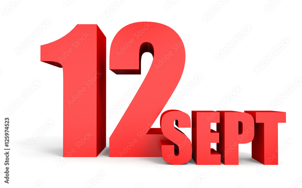 September 12. Text on white background. September 12. Text on white background.