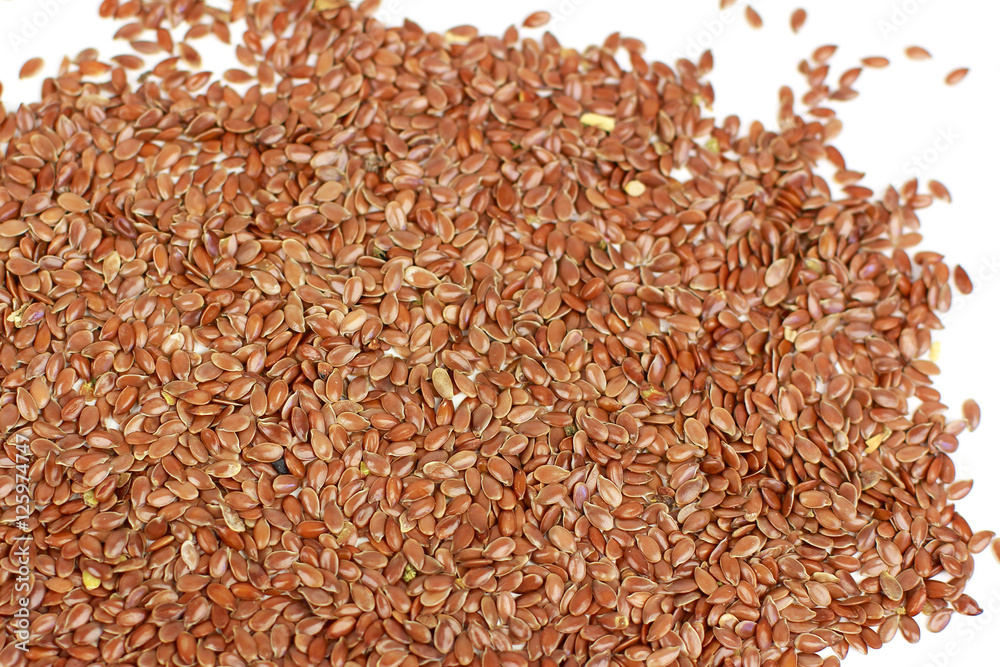 Heap of flax seed