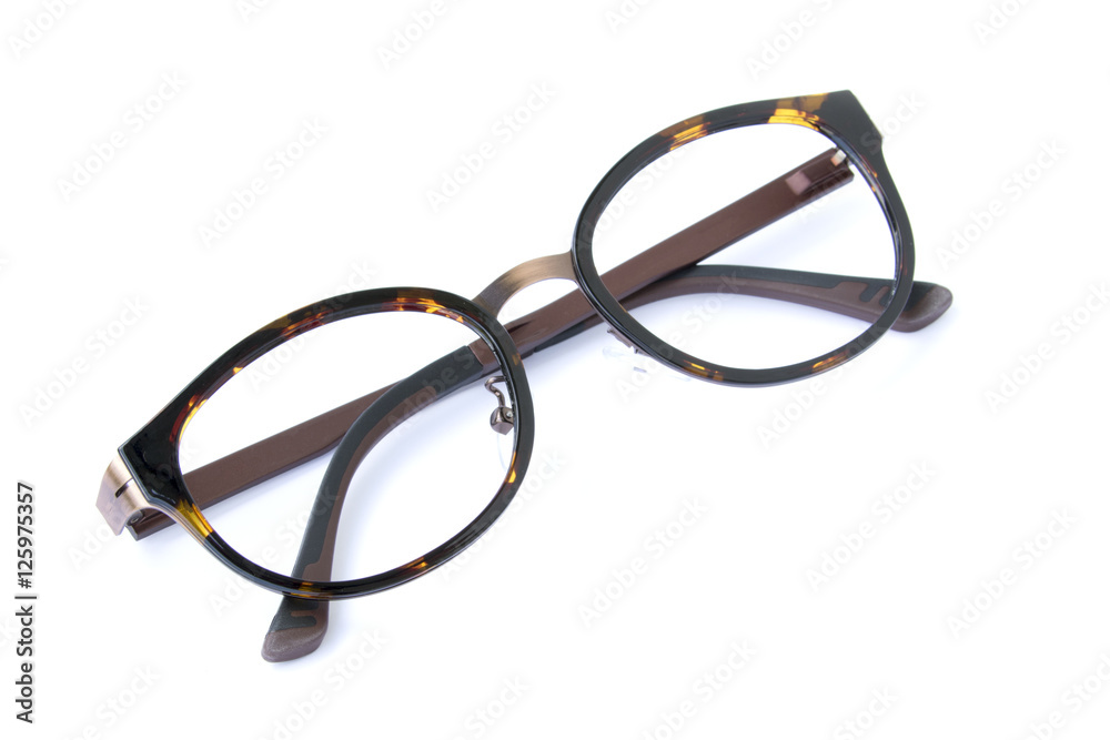 Modern fashionable spectacles isolated on white background, Perf Modern fashionable spectacles isolated on white background, Perf