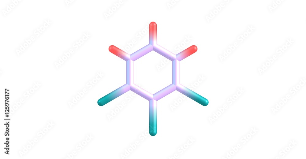 1,2,3-Trichlorobenzene molecular structure isolated on white 1,2,3-Trichlorobenzene molecular structure isolated on white