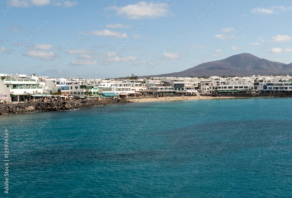 Playa Blanca on Lanzarote. Canary Island .Spain