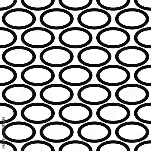 Abstract black and white ellipse pattern design