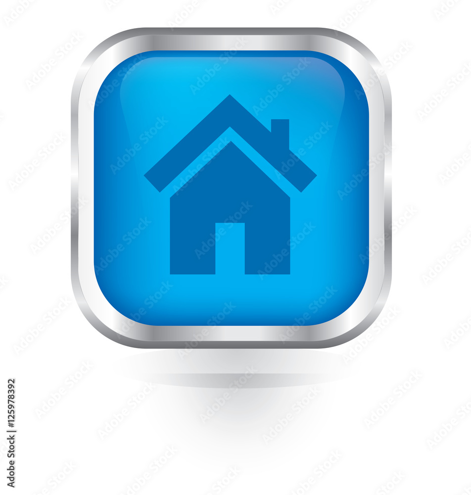 Vector home icon glossy button Vector home icon glossy button