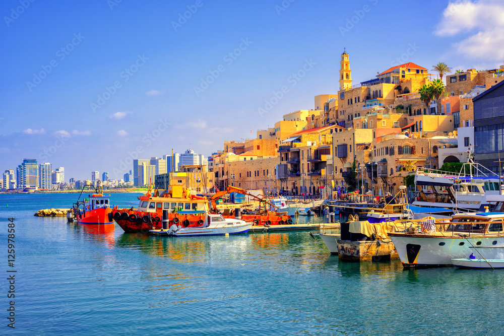 Fotografia Old town and port of Jaffa, Tel Aviv city, Israel su  EuroPosters.it