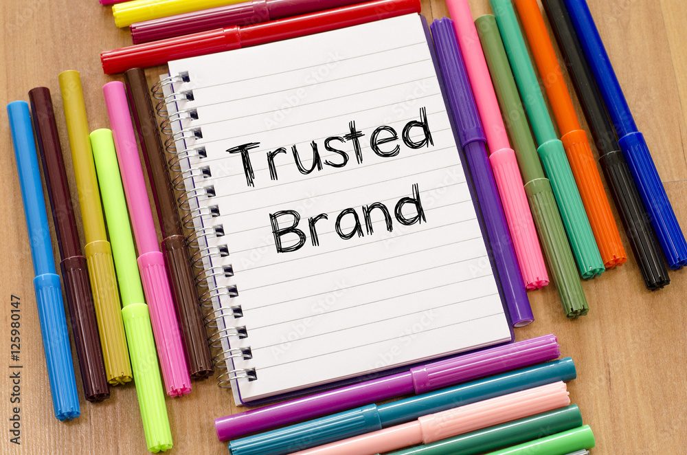 Trusted brand text concept Trusted brand text concept