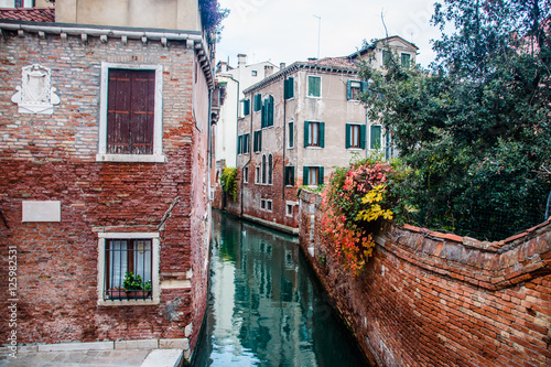 Water canal in the city of venice in Italy
