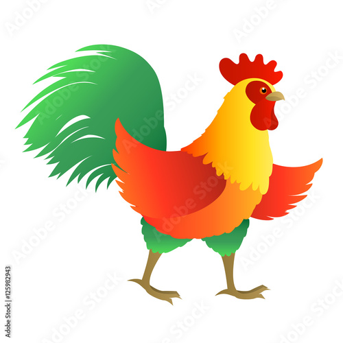 Funny rooster illustration