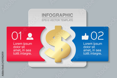 Vector infographic template, six options.